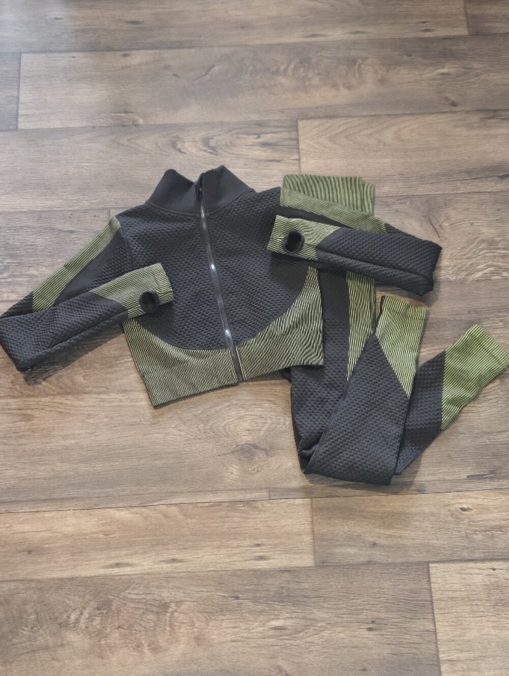 Black & Green Workout Set